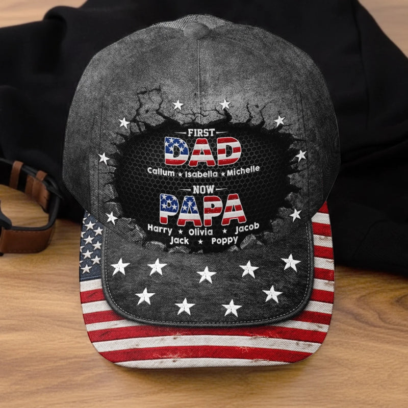 Custom Hat, All Over Print Classic Cap - Personalized Father's Day Birthday Gifts For Dad, Grandpa - Blessed Beyond Measure