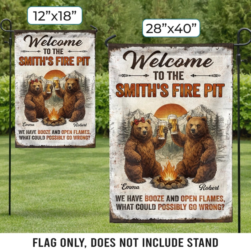 Custom Flag - Personalized Anniversary Wedding Camping Gifts For Campers, Husband And Wife, Him And Her - Where Love Meets The Outdoors