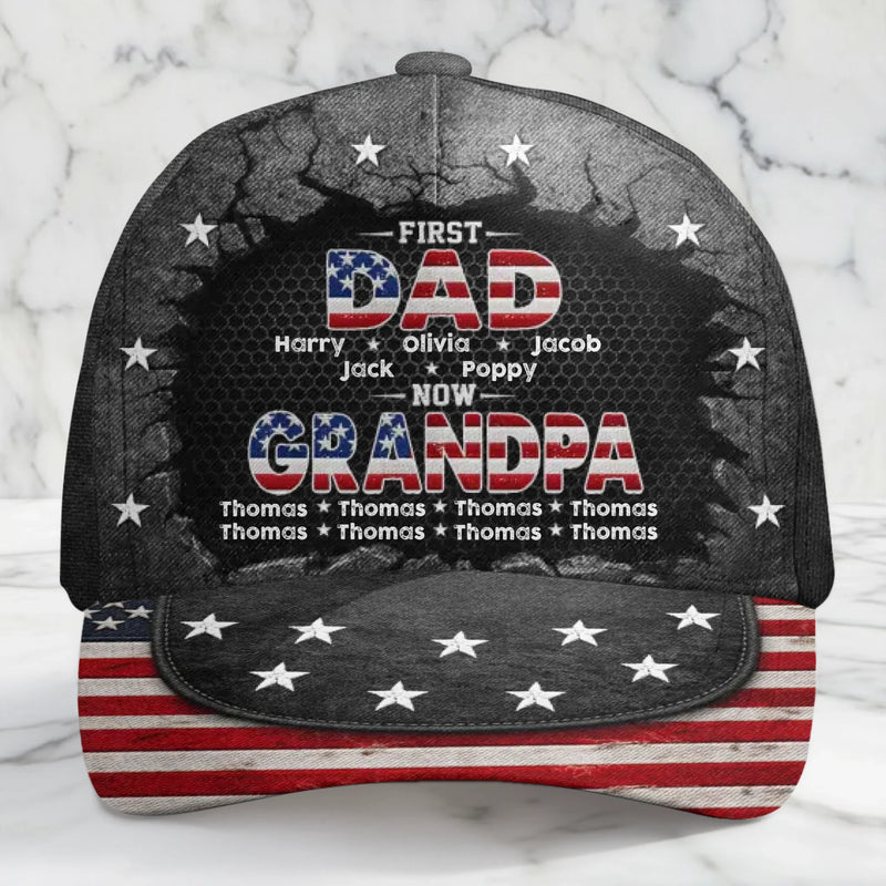 Custom Hat, All Over Print Classic Cap - Personalized Father's Day Birthday Gifts For Dad, Grandpa - Blessed Beyond Measure