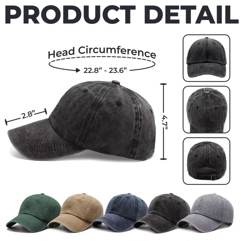 Custom Vintage Washed Denim Baseball Cap - Personalized Mother's Day Gifts For Mom, Grandma - Official Grandma Club