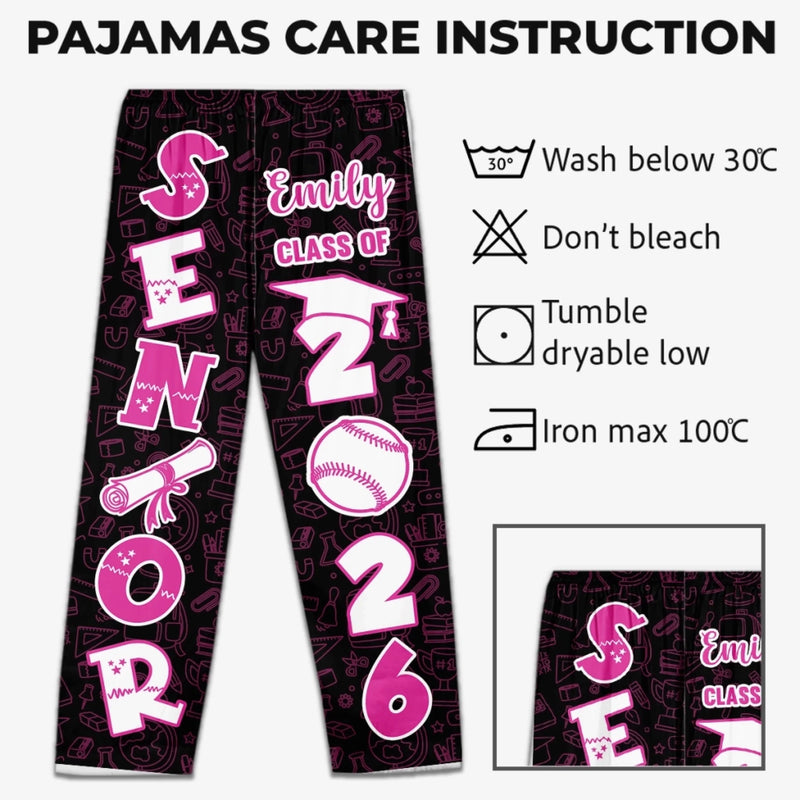 Custom Pajama Pants - Personalized Graduation Gifts For Him, Her - Senior High School, College