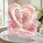 Custom Acrylic Plaque - Personalized Baby Shower, Gender Reveal Gifts For New Moms, Mom - Welcome Our Little Miracle
