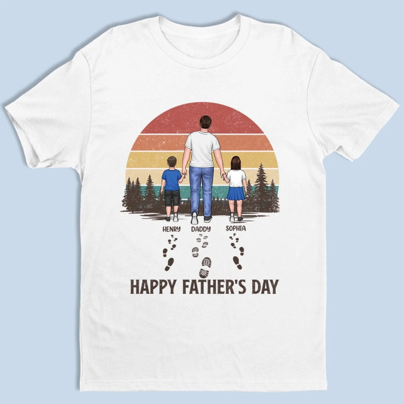 Walk Together Stay Close - Family Personalized Custom Unisex T-shirt, Premium T-shirt, Hoodie - Father's Day, Gift For Dad, Grandpa