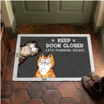 Custom Home Decor Decorative Mat - Personalized Birthday Gifts For Cat Lovers, Cat Owners - Don't Let The Cat Out No Matter What He Tells You