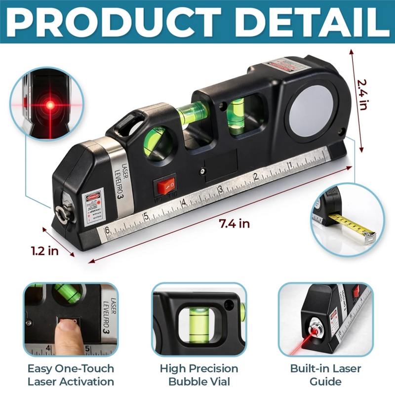 Custom Laser Level Tool - Personalized Father's Day Birthday Gifts For Dad, Grandpa - A Lifetime Of Love And Strength