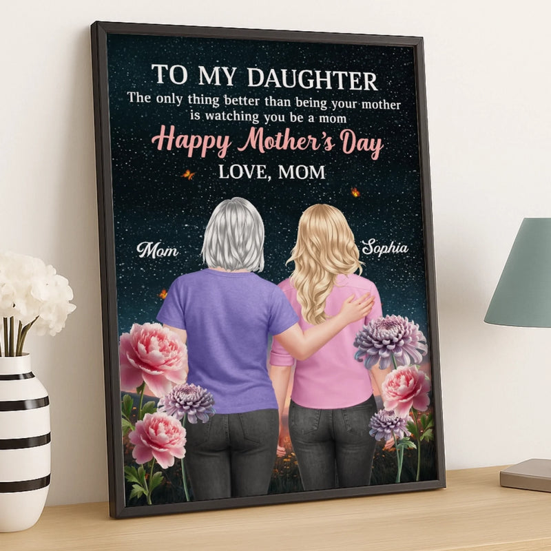 Custom Vertical Poster - Personalized Mother's Day Birthday Gifts For Daughter - Under The Stars, Still My Girl