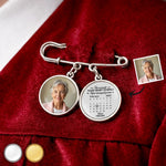 Custom Lapel Pin With Photo Charms - Personalized Memorial Sympathy Graduation Gifts For Dad - This Achievement Is For You Above
