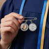 Custom Lapel Pin With Photo Charms - Personalized Memorial Sympathy Graduation Gifts For Him, Her - In Every Step, I Feel You With Me