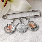Custom Lapel Pin With Photo Charms - Personalized Memorial Sympathy Graduation Gifts For Family - Guided By Love Beyond This Day