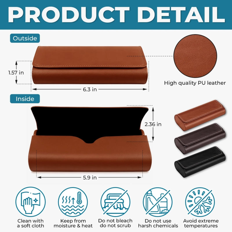 Custom PU Leather Eyeglass Case - Personalized Father's Day Birthday Gifts For Dad, Grandpa - My Favorite Person Calls Me Papa