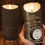 You're My Happy Place - Couple Personalized Custom LED Candle - Gift For Husband, Wife, Couple