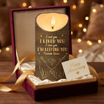 You're My Happy Place - Couple Personalized Custom LED Candle - Gift For Husband, Wife, Couple