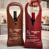 Custom Leather Wine Bag - Personalized Funny Gifts For Best Friends, Family, Coworker, Work Bestie - Sip Happens