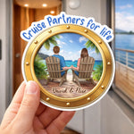 Custom Cruise Ship Door Magnet - Personalized Summer Vacation And Travel Gifts For Husband, Wife, Cruise Lovers - Sun, Love, And Summer