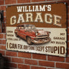 Custom Home Decor Metal Sign - Personalized  Father's Day Birthday Gifts For Men, Man Cave, Dad, Grandpa - My Garage, My Rules