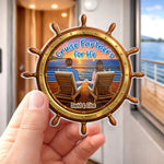 Custom Cruise Ship Door Magnet - Personalized Summer Vacation And Travel Gifts For Couple, Cruise Lovers - Anchored In Love