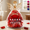 Custom Angel Dome With Preserved Flowers - Personalized Mother's Day Birthday Gifts For Mom, Grandma - Mom Love Always Shines