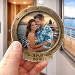 Custom Photo Cruise Ship Door Magnet - Personalized Summer Vacation And Travel Gifts For Couple, Cruise Lovers - Sailing Into Our Next Adventure
