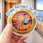 Custom Cruise Ship Door Magnet - Personalized Summer Vacation And Travel Gifts For Couple, Cruise Lovers - Together Is My Favorite Place