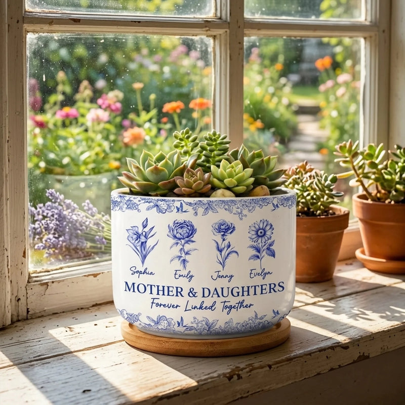 Custom Home Decor Ceramic Plant Pot - Personalized Mother's Day Gifts For Mom, Daughter, Son - Mom You Mean Everything