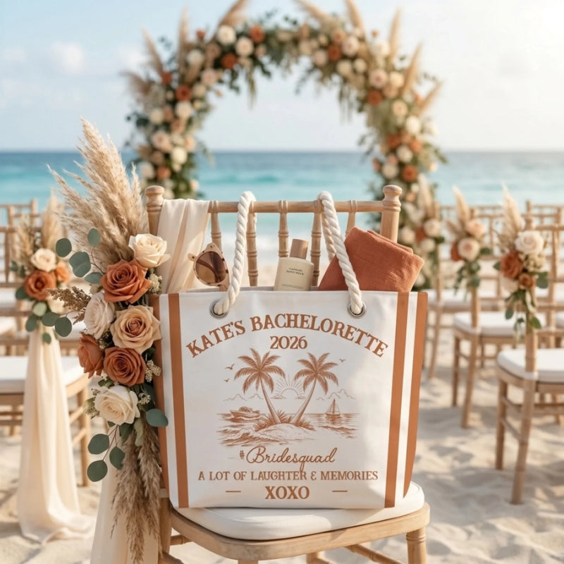 Custom Beach Bag - Personalized Summer Vacation And Travel Gifts For Best Friends, Family - Sun, Laughs, And Besties Forever