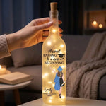 A Sweet Ending To A New Beginning - Family Personalized Custom Bottle Lamp - Graduation Gift For Family
