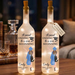 A Sweet Ending To A New Beginning - Family Personalized Custom Bottle Lamp - Graduation Gift For Family