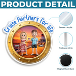 Custom Cruise Ship Door Magnet - Personalized Summer Vacation And Travel Gifts For Couple, Cruise Lovers - Together Is My Favorite Place
