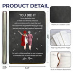 Custom Leather Writing Journal - Personalized Graduation Gifts For Daughter, Graduate - Dreams Achieved, Future Ahead