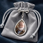 Custom Photo Teardrop Pin - Personalized Memorial Sympathy Graduation Gifts For Dad, Grandpa, Husband - Walking With You Today And Always