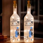 A Sweet Ending To A New Beginning - Family Personalized Custom Bottle Lamp - Graduation Gift For Family