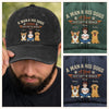 Custom Vintage Washed Denim Baseball Cap - Personalized Mother's Day, Father's Day Gifts For Dog Lovers, Dog Dad And Mom - A Little Fur Everywhere