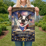 Custom Flag - Personalized America 250th Anniversary Gifts For Dog Lovers, Dog Dads, Dog Moms - Stars, Stripes And Wagging Tails
