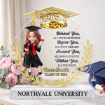 Custom Acrylic Plaque - Personalized Graduation Gifts For Daughter, Granddaughter, Sister - The Journey Begins Here