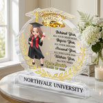 Custom Acrylic Plaque - Personalized Graduation Gifts For Daughter, Granddaughter, Sister - The Journey Begins Here