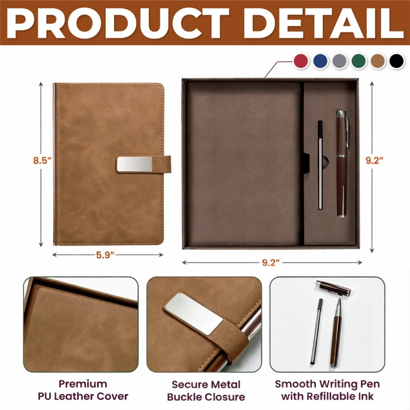 Custom PU Leather Notebook - Personalized Graduation Gifts For Him, Her - Success Starts With A Dream