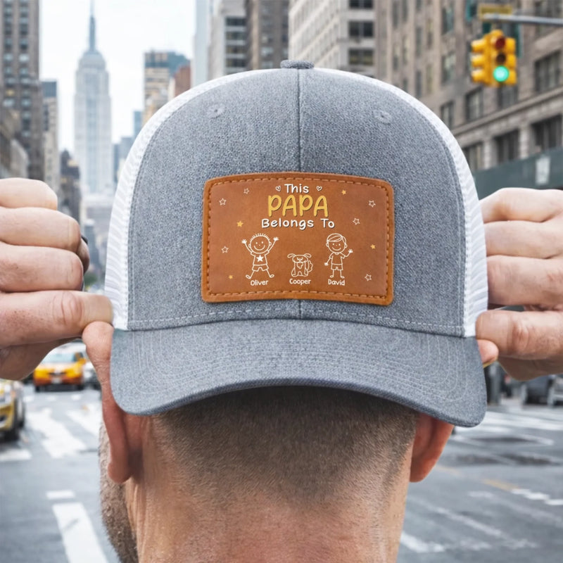 Custom Leather Patch Hat - Personalized Father's Day Birthday Gifts For Dad, Grandpa - Grandpa Knows Best Always