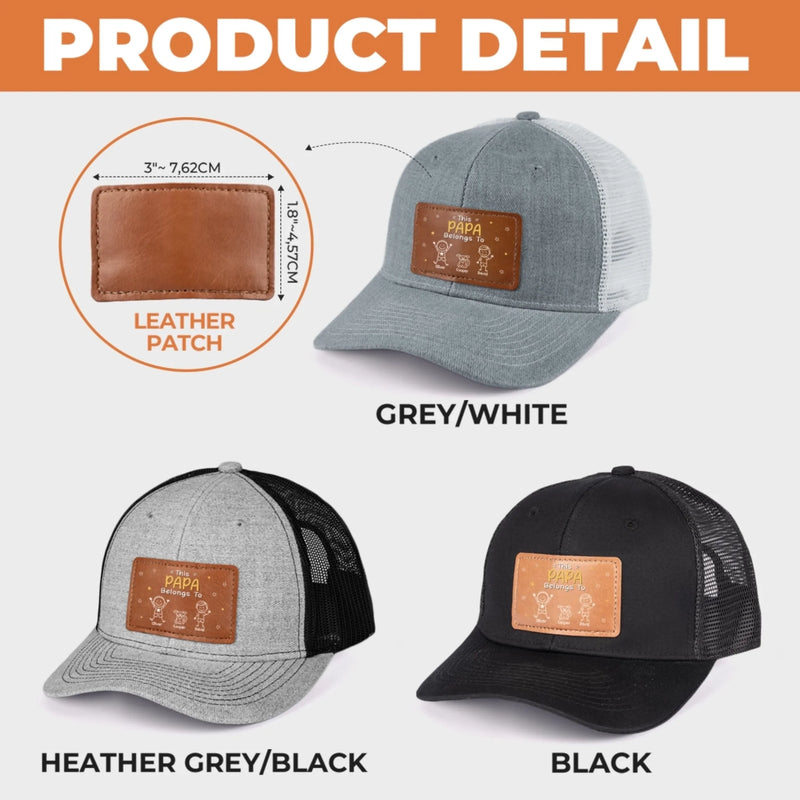 Custom Leather Patch Hat - Personalized Father's Day Birthday Gifts For Dad, Grandpa - Grandpa Knows Best Always