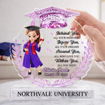 Custom Acrylic Plaque - Personalized Graduation Gifts For Daughter, Granddaughter, Sister - The Journey Begins Here