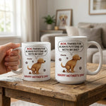 Custom 3D Inflated Effect Printed Mug - Personalized Mother's Day Birthday Gifts For Mom, Dog Lovers - Sorry For The Crap, Mom