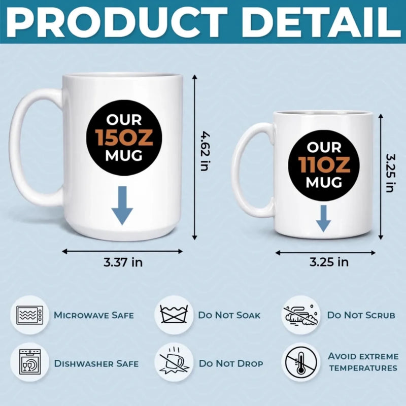 Custom 3D Inflated Effect Printed Mug - Personalized Mother's Day Birthday Gifts For Dog Lovers, Dog Dad And Mom - Sorry For The Crap, Mom