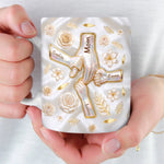 Custom 3D Inflated Effect Printed Mug - Personalized Mother's Day Gifts For Mom, Grandma - Her Hands Hold Our World