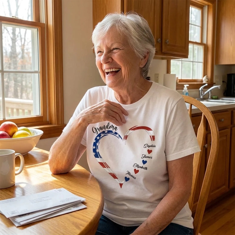 Home Is Where Your Grandma Is - Family Personalized Custom Unisex T-shirt, Premium T-shirt, Hoodie - Independence Day, 4th Of July, Birthday Gift For Grandma