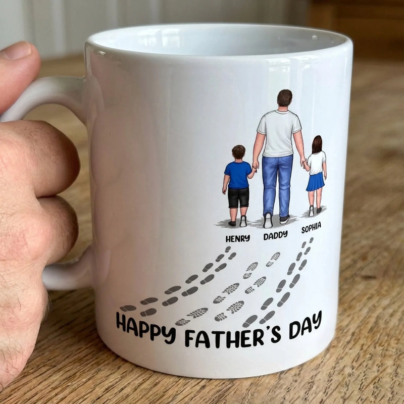 Happy Father's Day - Family Personalized Custom Mug - Father's Day, Gift For Dad