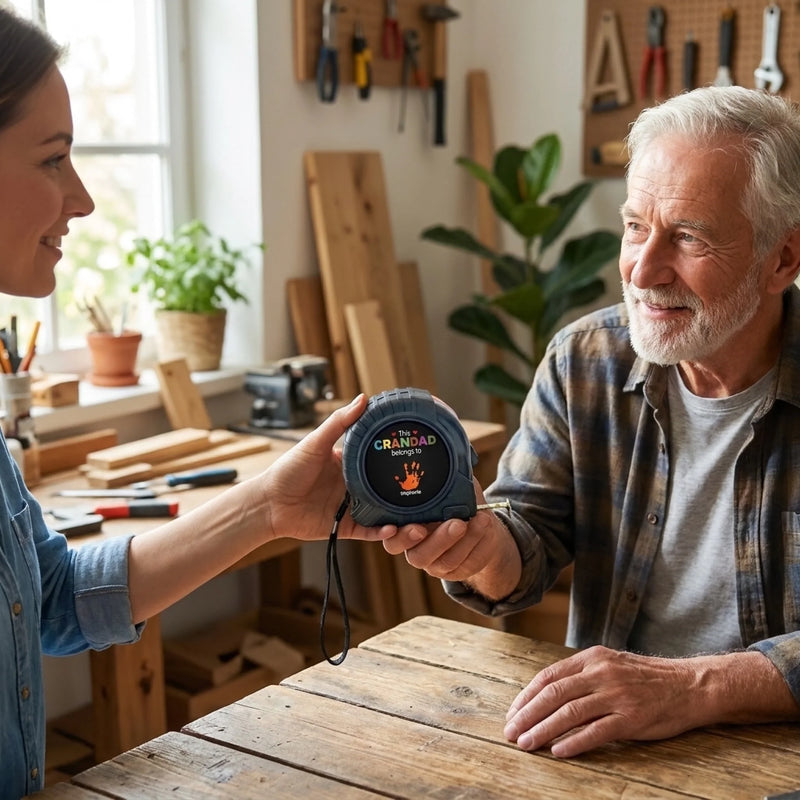 A Hero In Every Heart - Family Personalized Custom Tape Measure - Father's Day, Gift For Dad, Grandpa