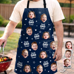 Custom Photo Apron With Pocket - Personalized Father's Day Birthday Gifts For Dad - Loved By Many Hearts