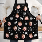 Custom Photo Apron With Pocket - Personalized Father's Day Birthday Gifts For Dad - Loved By Many Hearts