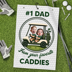 Custom Photo Golf Towel - Personalized Father's Day Birthday Golf Gifts For Dad, Grandpa, Golf Lovers - Life Is Better On The Green