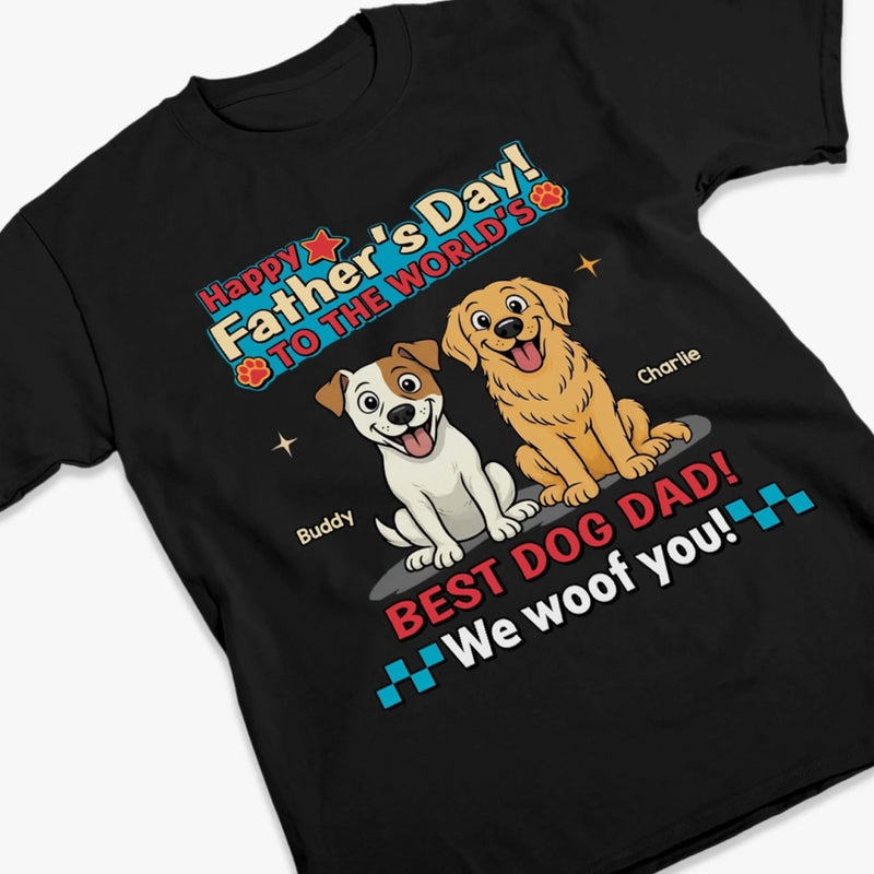 Custom Unisex T-shirt, Premium T-shirt, Hoodie - Personalized Father's Day Birthday Gifts For Dog Lovers, Dog Dad - My Dog Thinks I’m Pawsome