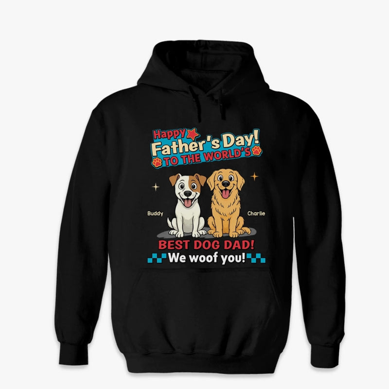 Custom Unisex T-shirt, Premium T-shirt, Hoodie - Personalized Father's Day Birthday Gifts For Dog Lovers, Dog Dad - My Dog Thinks I’m Pawsome